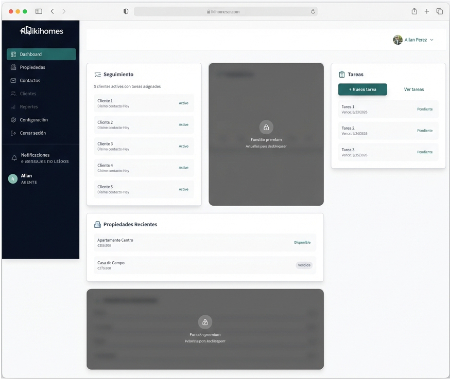 IkiHomes Dashboard Preview